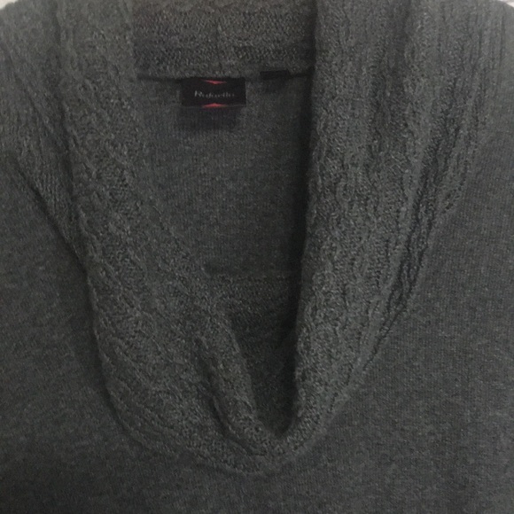 Rafaella Charcoal Gray Cotton Blend Long Sleeve Cowl Neck Pullover Sweater Sz 1X - Picture 3 of 8